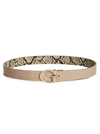Reversible Rhinestone G-Buckle Belt