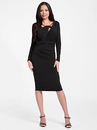 Marciano draped midi dress