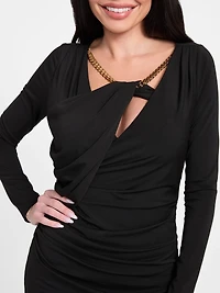 Marciano draped midi dress