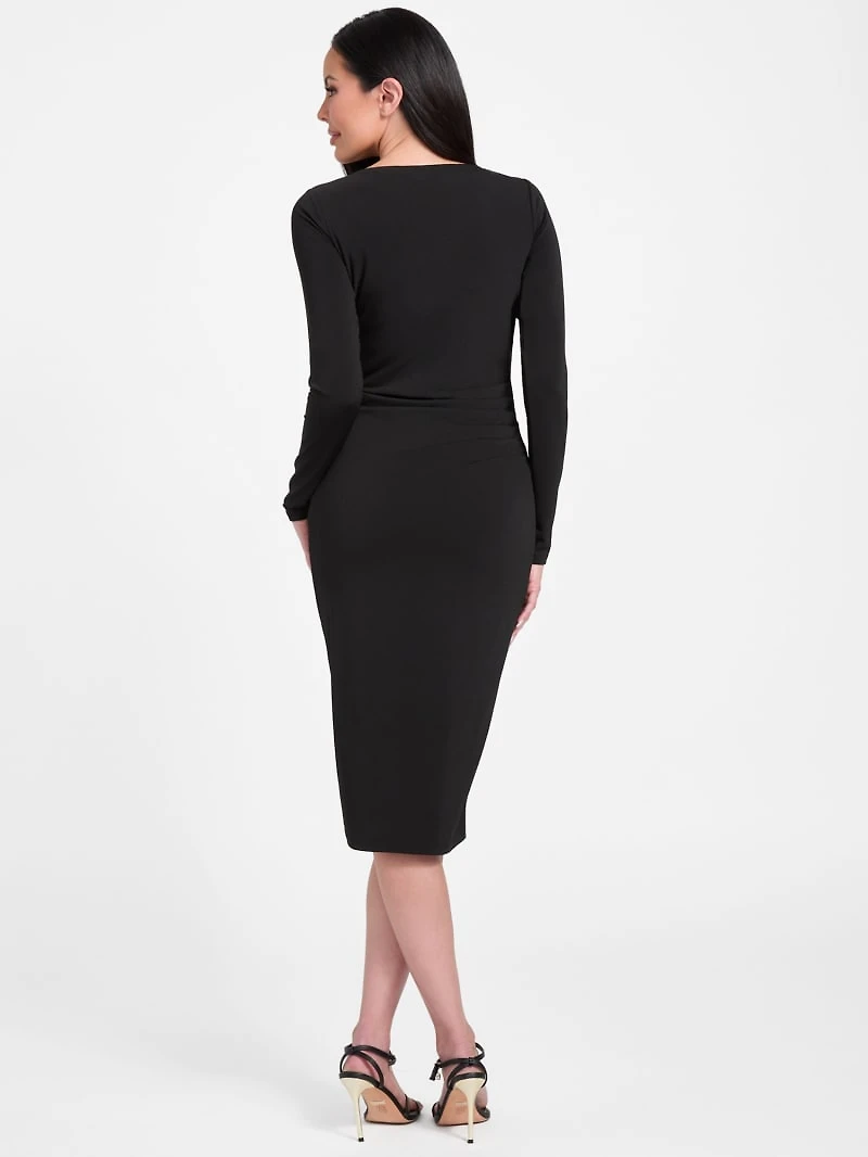 Marciano draped midi dress