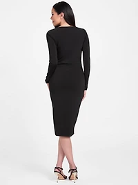 Marciano draped midi dress