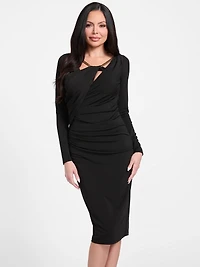 Marciano draped midi dress
