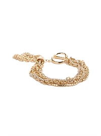 Gold-Tone Multi-Chain Toggle Bracelet