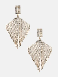 Crystal Tassel Chandelier Earrings