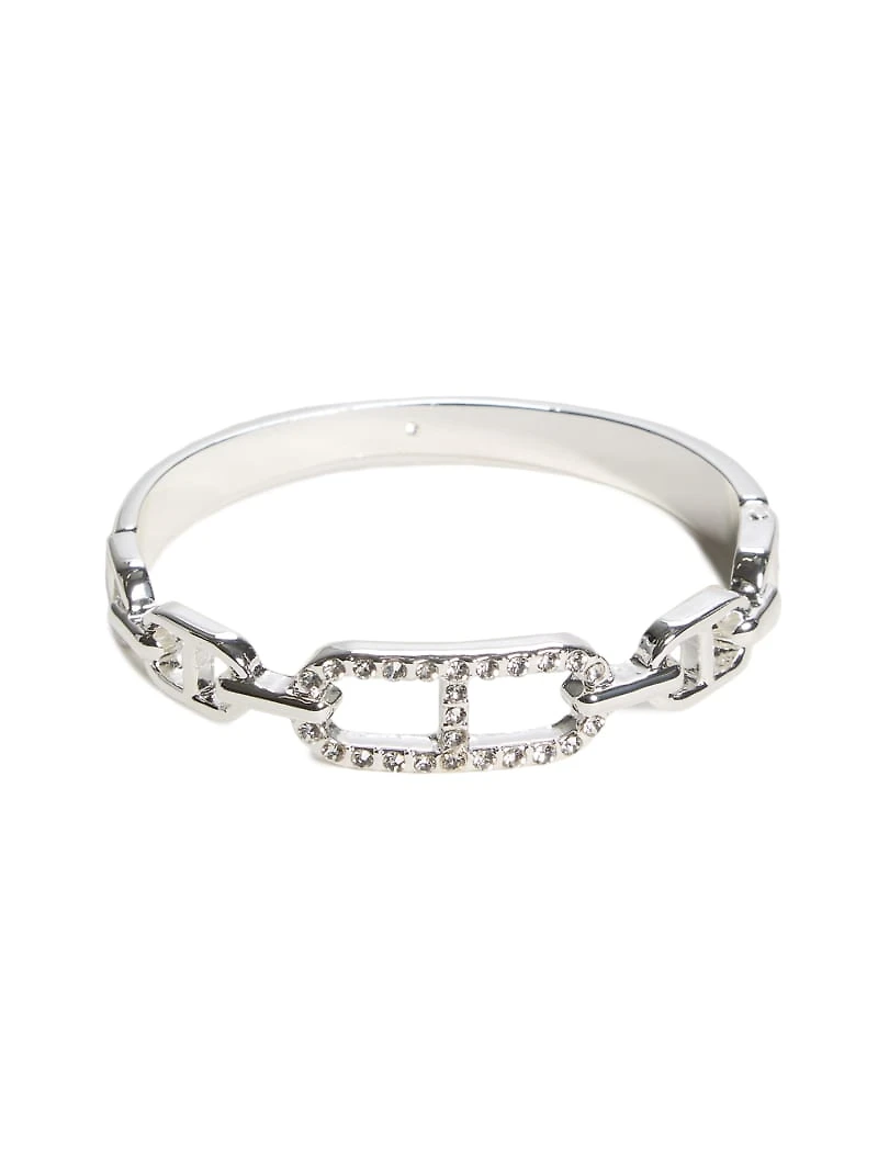 Silver-Tone Link Bangle