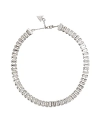 Silver-Tone Baguette Collar Necklace