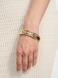 Gold-Tone Bangle Crystal Bracelet