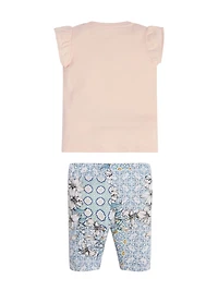 Mixed Print Heart Tee and Leggings Set (0-24M)
