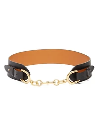 Bamboo Clasp Leather Belt