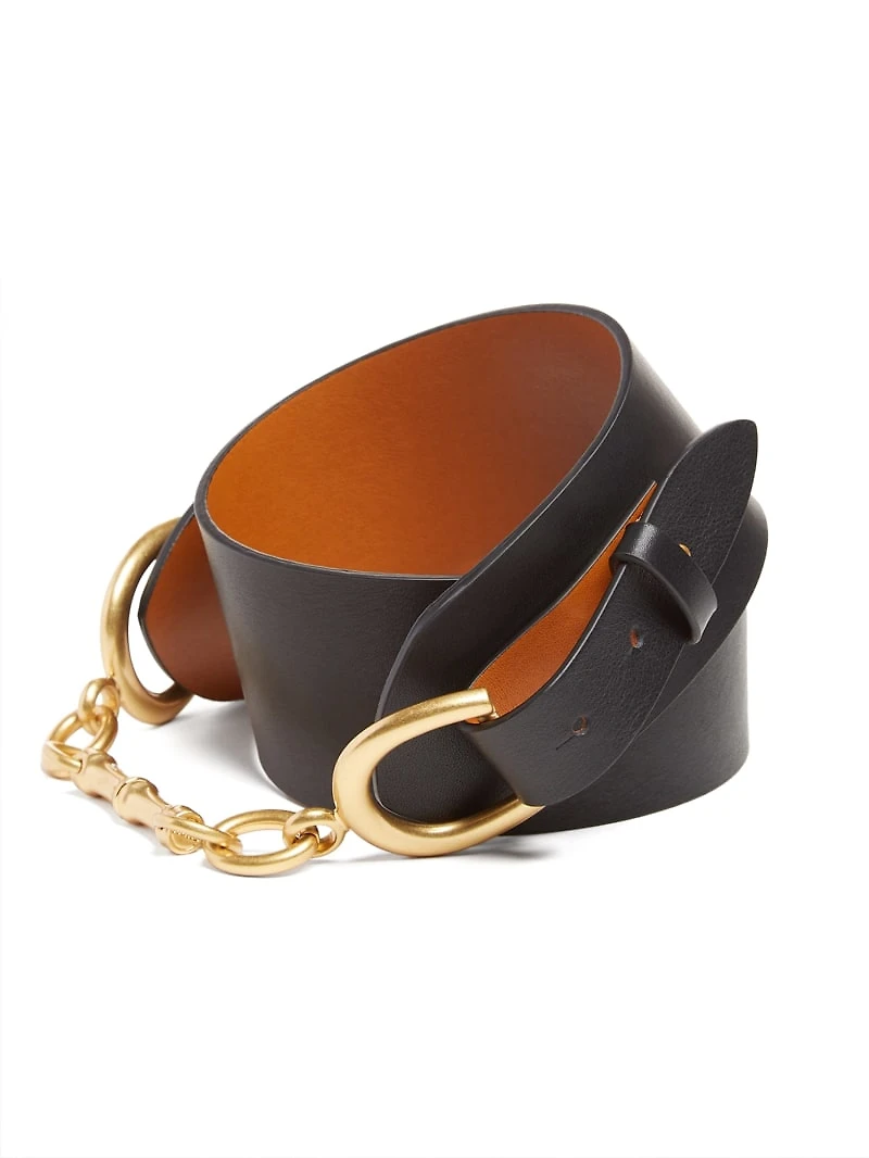 Bamboo Clasp Leather Belt
