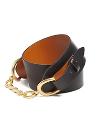 Bamboo Clasp Leather Belt