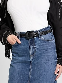 Dakota Rhinestone Skinny Belt