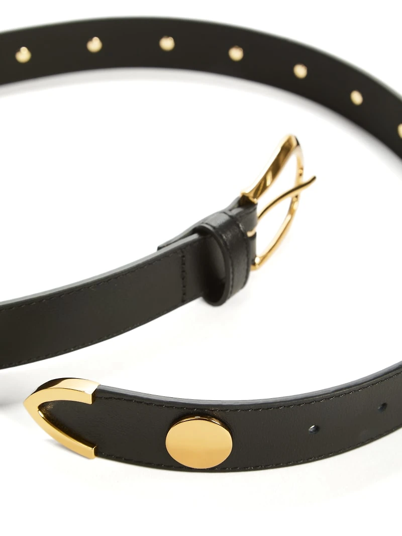 Genuine Leather Logo Belt