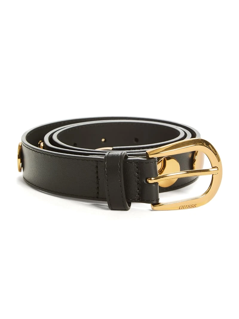 Genuine Leather Logo Belt