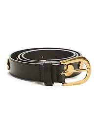Genuine Leather Logo Belt