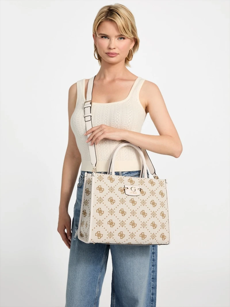 Neda Jacquard Logo Tote
