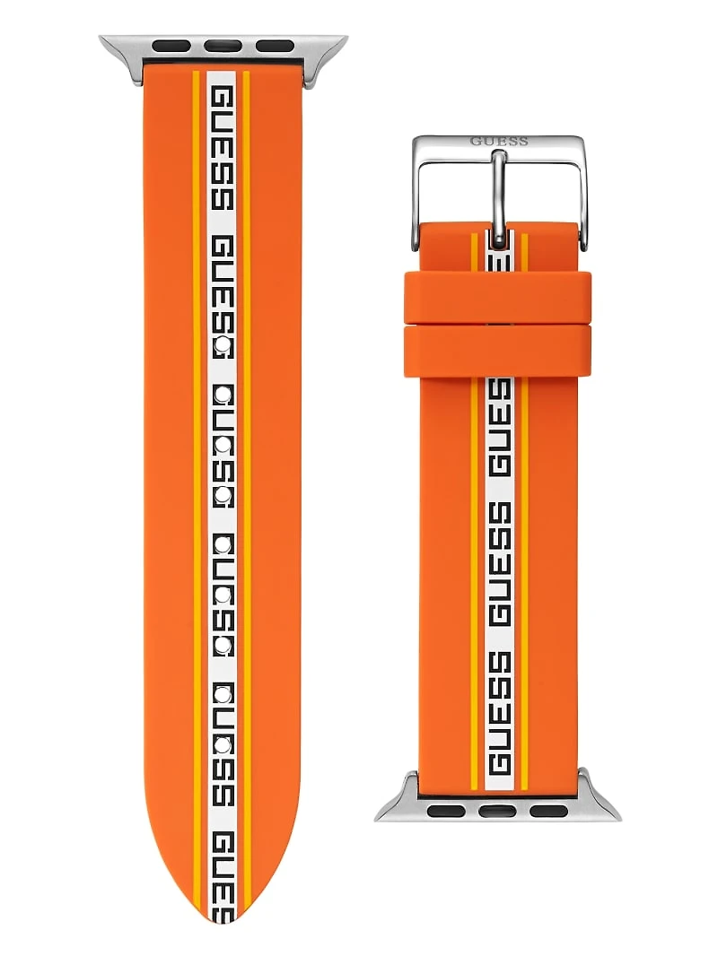 Monogram Tape Orange Silicone 42-44 mm Band for Apple Watch®