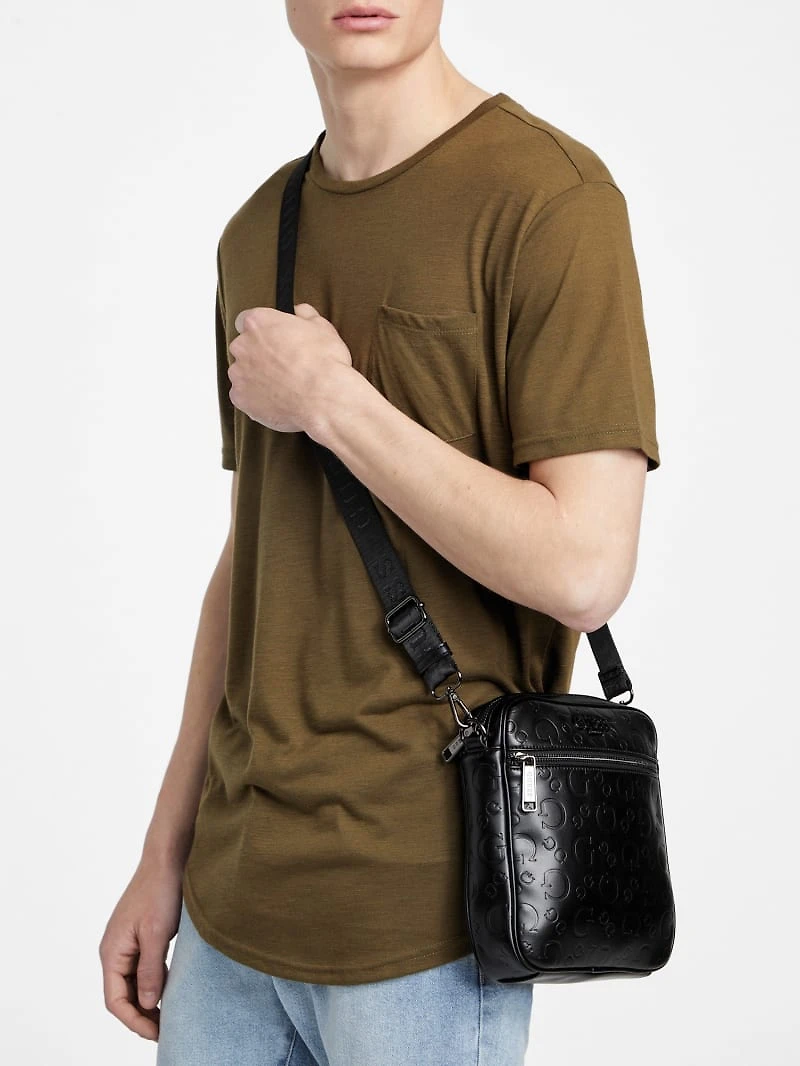 Gio Logo Top-Zip Crossbody