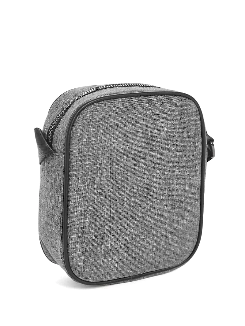 Faux-Leather Trim Crossbody