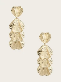 Textured Leaf Earring