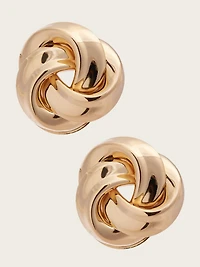 Gold-Tone Knotted Stud Earring