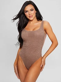 Rhinestone One-Piece Swimsuit