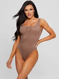 Rhinestone One-Piece Swimsuit