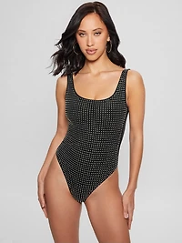 Rhinestone One-Piece Swimsuit