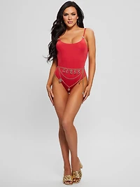 Belted One-Piece Swimsuit