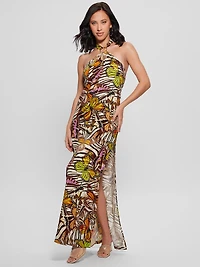 Ring Printed Maxi Dress