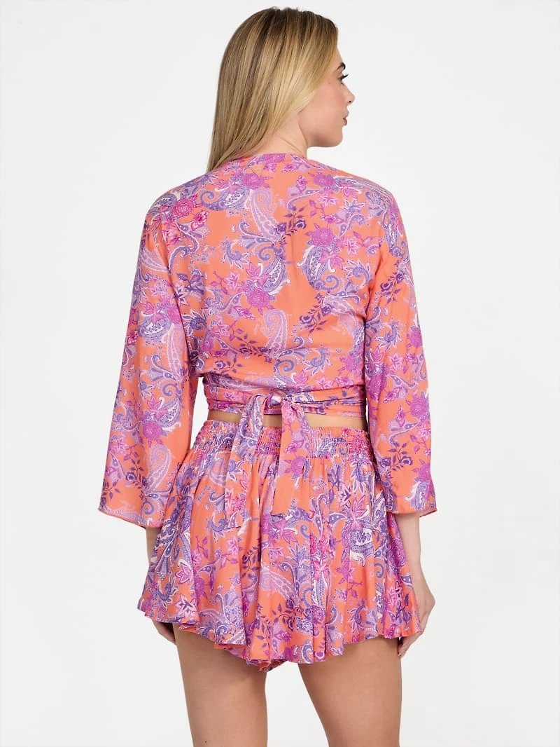 Eco Knotted Cropped Kimono