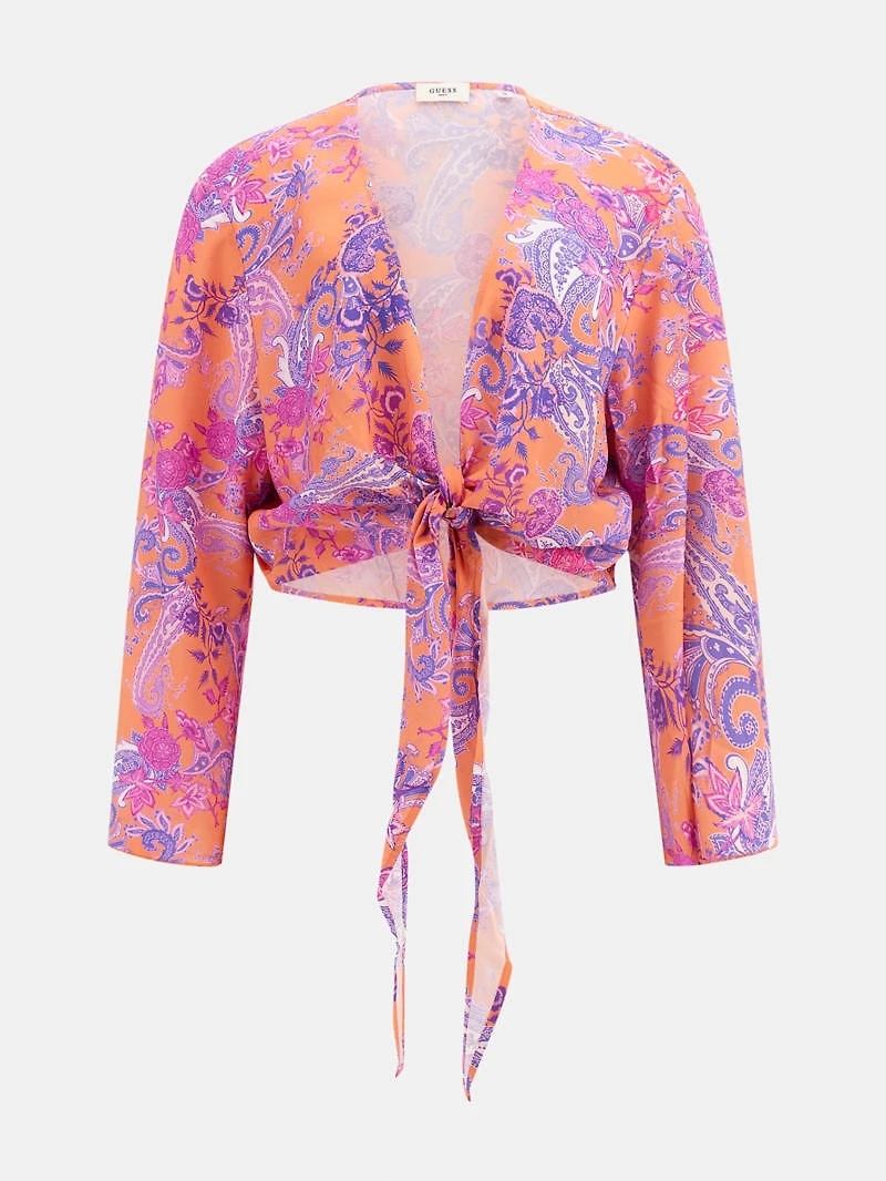 Eco Knotted Cropped Kimono