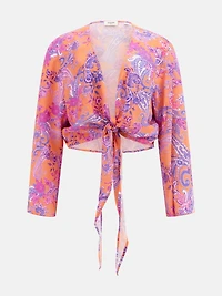 Eco Knotted Cropped Kimono