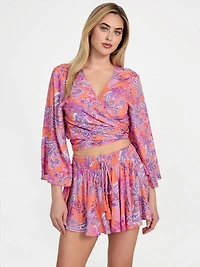 Eco Knotted Cropped Kimono