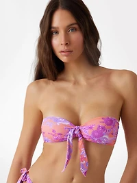 Eco Knotted Bandeau Bikini Top