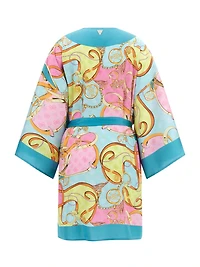 Belted Satin Kimono