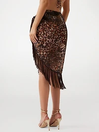 Eco Printed Sarong Swim Cover-Up