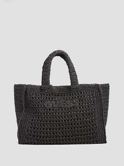 Crochet Logo Beach Bag