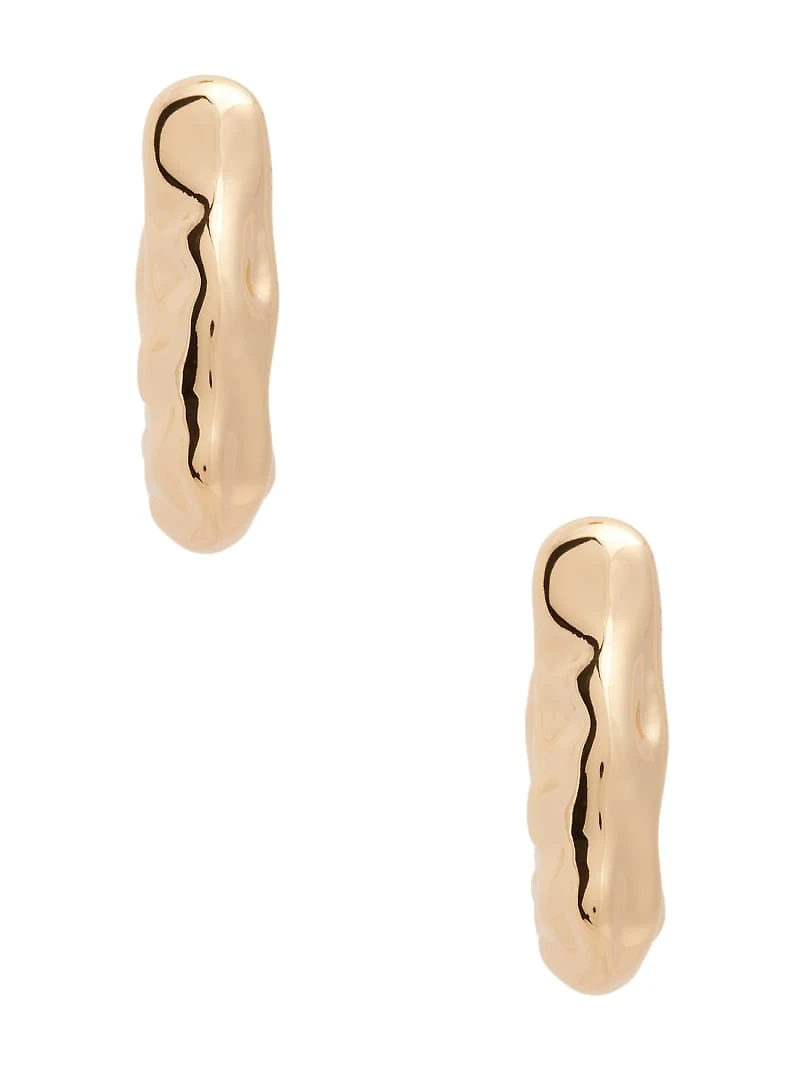 Gold-Tone Geo Hoop Earring