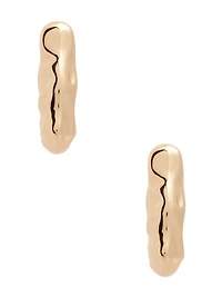 Gold-Tone Geo Hoop Earring