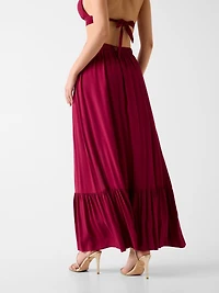 Wrap-up maxi skirt
