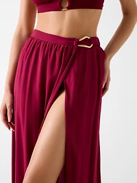 Wrap-up maxi skirt