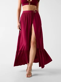 Wrap-up maxi skirt