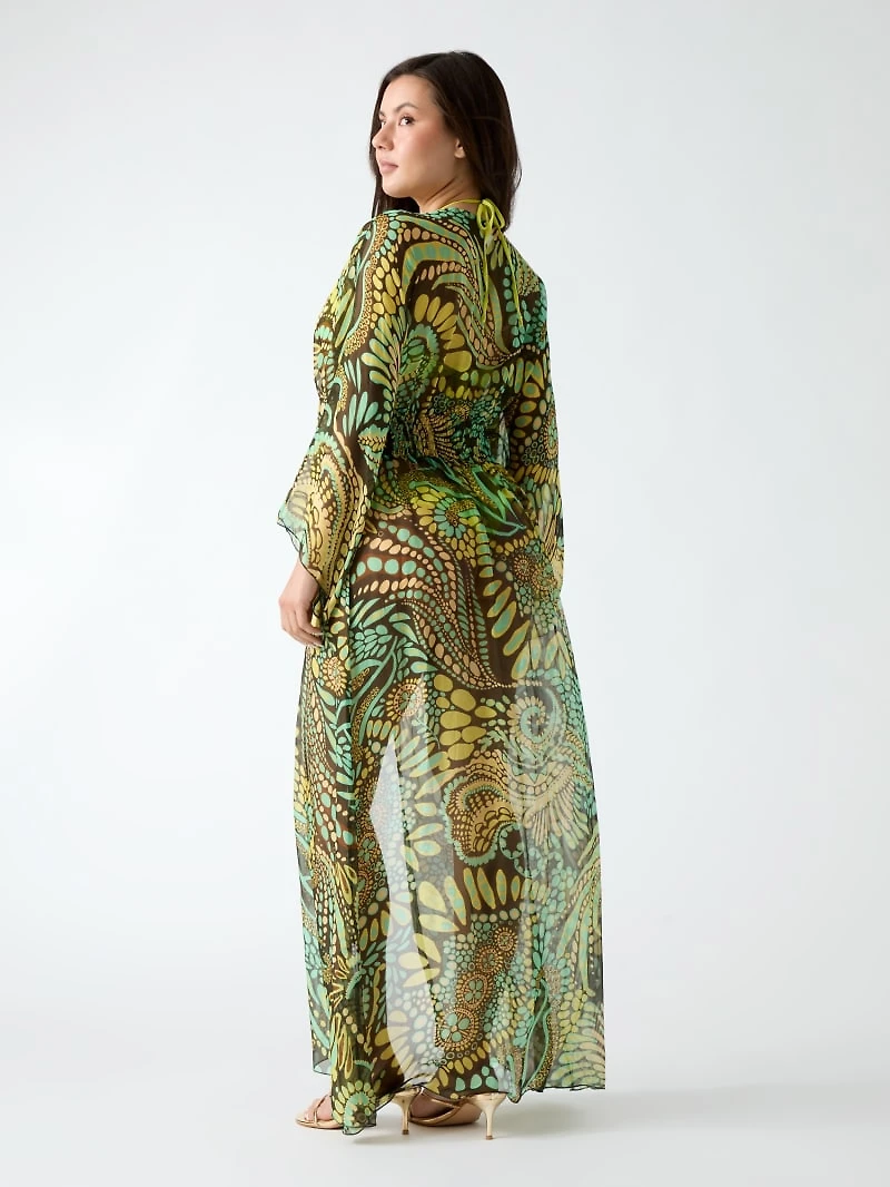 Silk-blend kimono