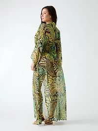 Silk-blend kimono