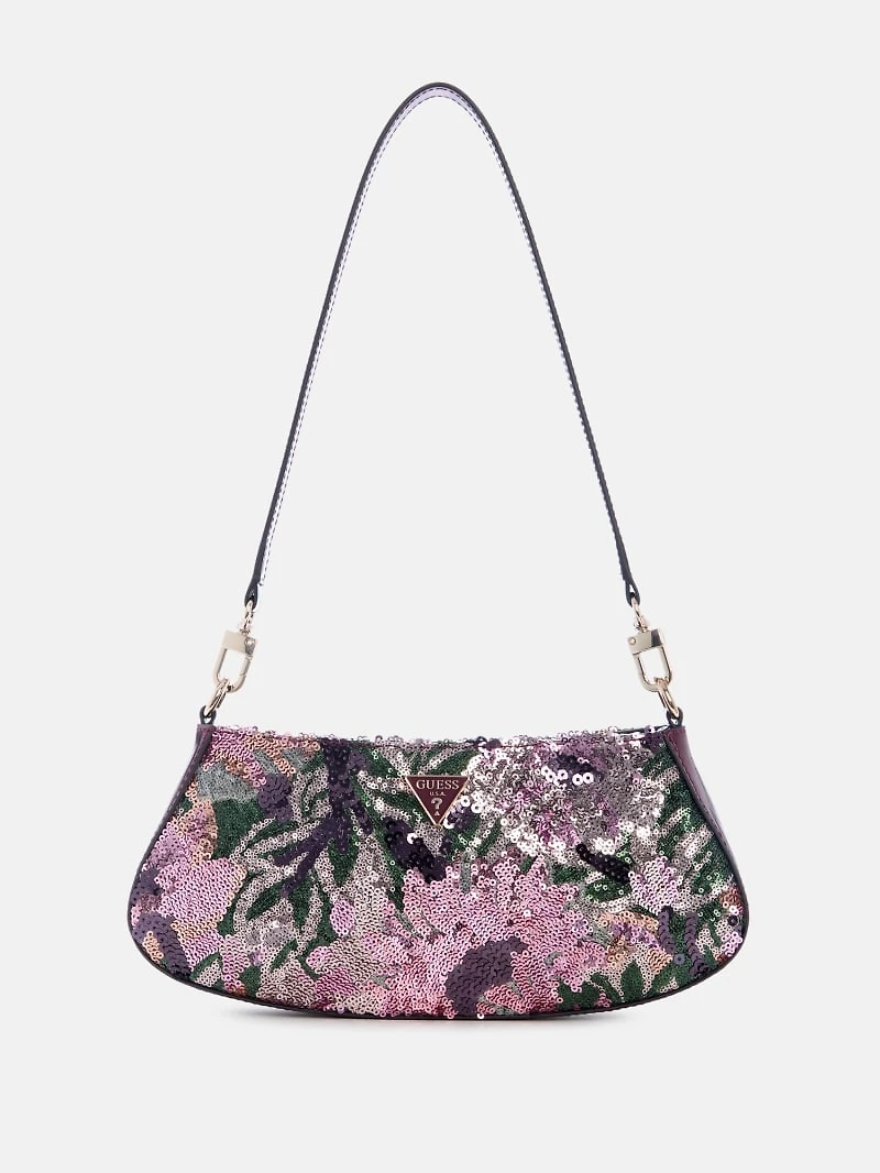 Elsie Satin Sequin Shoulder Bag