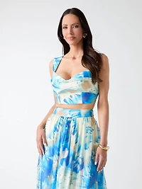 Marciano printed bustier top