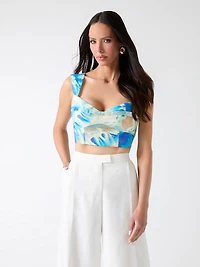 Marciano printed bustier top