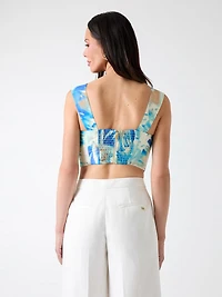 Marciano printed bustier top