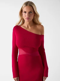 Marciano one-shoulder midi dress